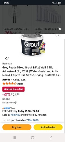 Ready mixed grout - mixed,
