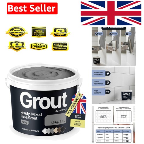 Grey ready mixed grout fix - grey,