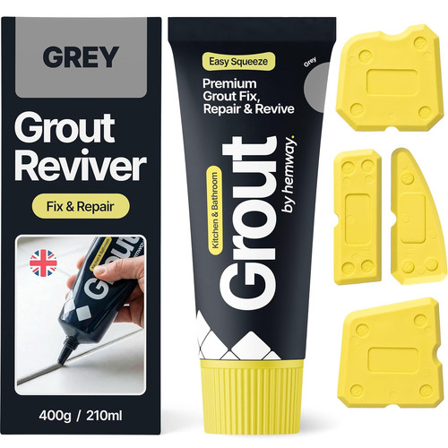 Grey grout reviver kit 400g - grey,