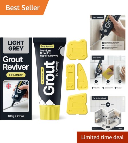Ready mixed light grey grout - mixed,